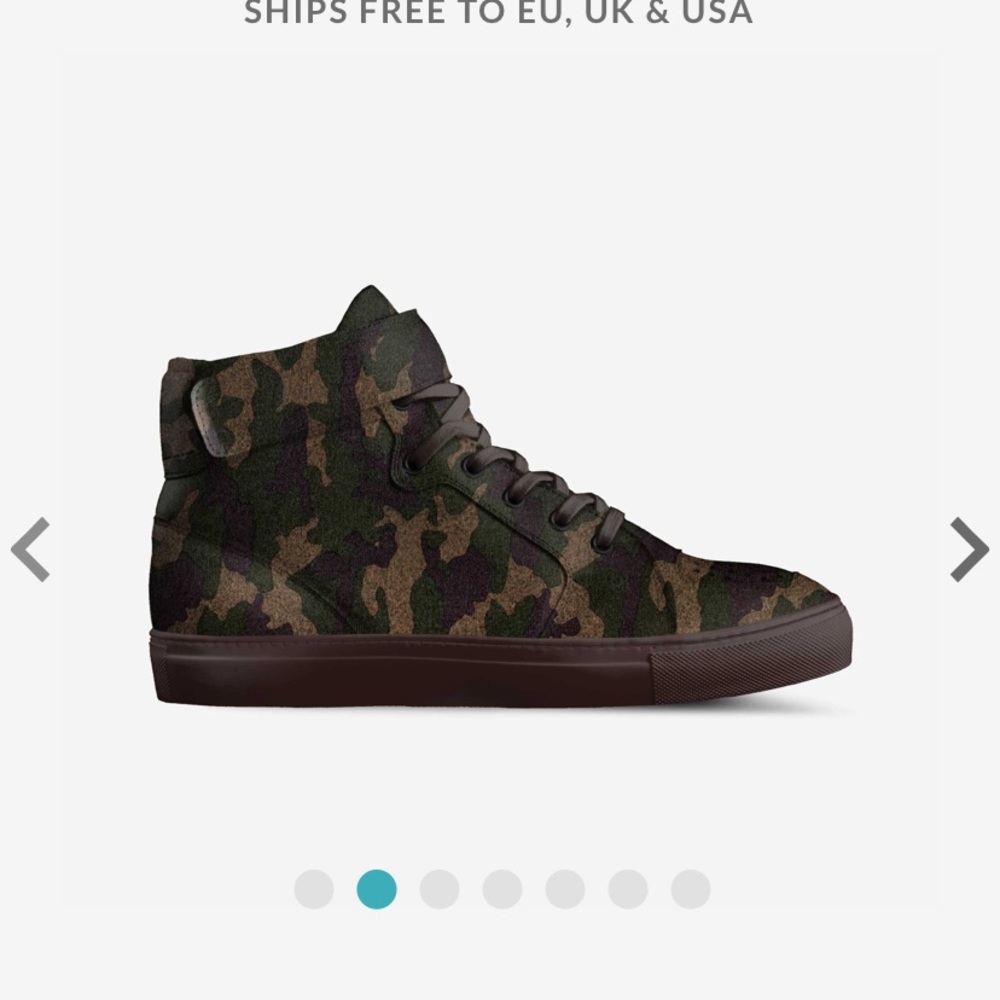 100% Italian suede camo bball shoe